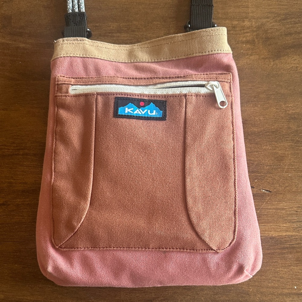 KAVU Pink and Brown Shoulder Bag